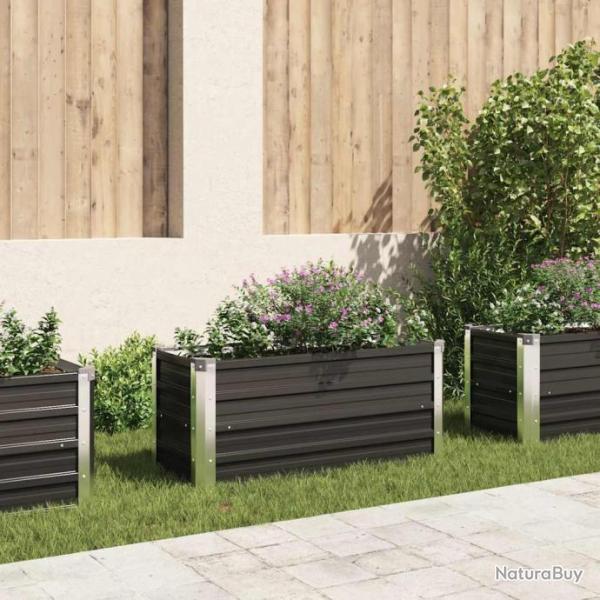 Lit surlev de jardin Anthracite 100x40x45 cm Acier galvanis