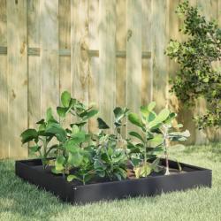 Lit surélevé de jardin anthracite 100x100x26 cm acier alsavelo