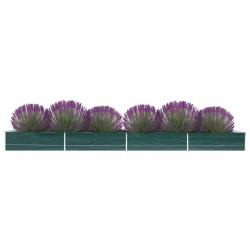 Lit surélevé de jardin Acier galvanisé 600x80x45 cm Vert alsavelo