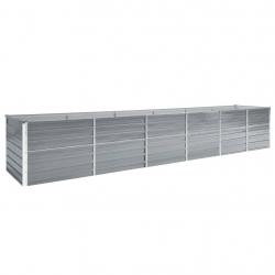 Lit surélevé de jardin Acier galvanisé 480x80x77 cm Gris alsavelo