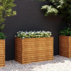 Lit surélevé de jardin 100x50x69 cm acier corten alsavelo