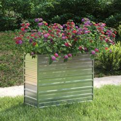 Lit surélevé de jardin 100x40x77 cm Acier galvanisé Argenté alsavelo
