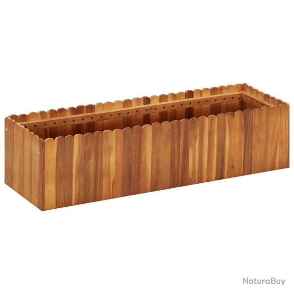 Lit surlev de jardin 100x30x25 cm Bois massif d'acacia alsavelo