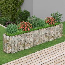 Lit surélevé à gabion Fer galvanisé 260x50x50 cm alsavelo
