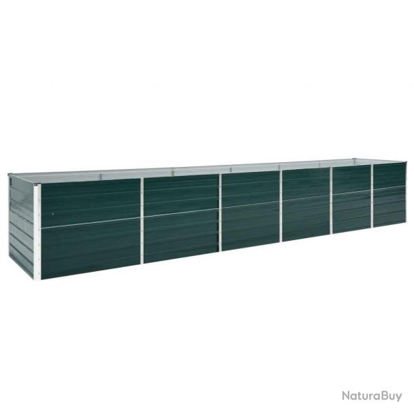 Lit surlev de jardin Acier galvanis 480x80x77 cm Vert alsavelo