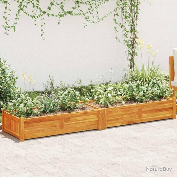 Lit surlev de jardin Bois d'acacia 200x50x25 cm alsavelo