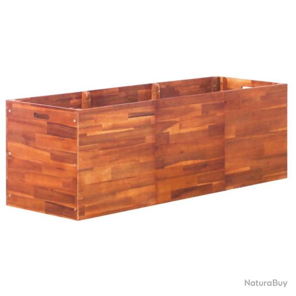 Lit surlev de jardin Bois d'acacia 150x50x50 cm alsavelo