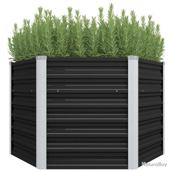 Lit surlev de jardin Anthracite 129x129x77 cm Acier galvanis alsavelo