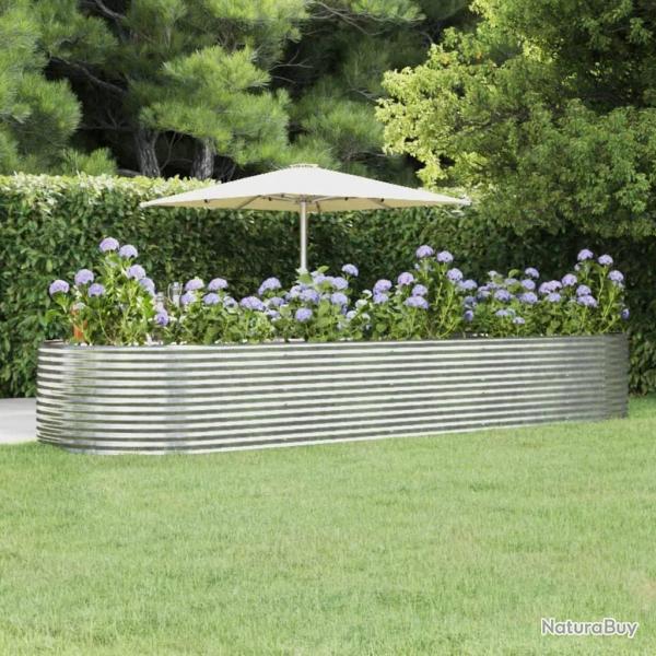 Lit surlev de jardin Argent Acier enduit de poudre alsavelo