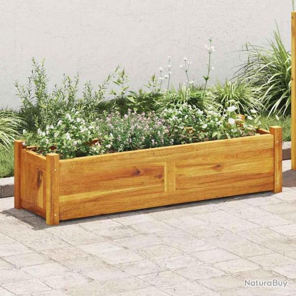 Lit surlev de jardin Bois d'acacia 100x30x25 cm alsavelo