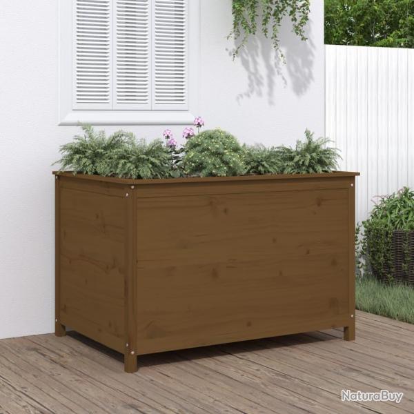 Lit surlev de jardin brun miel 119,5x82,5x78 cm pin massif alsavelo