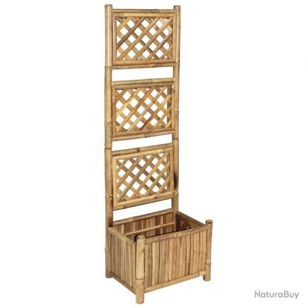 Lit surlev de jardin avec treillis Bambou 40 cm alsavelo