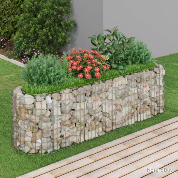 Lit surlev  gabion Fer galvanis 190x50x50 cm