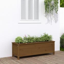 Lit surélevé de jardin brun miel 119,5x40x39 cm bois pin massif alsavelo