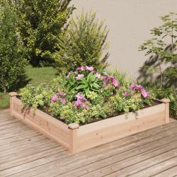 Lit surélevé de jardin doublure 120x120x25 cm bois massif sapin alsavelo