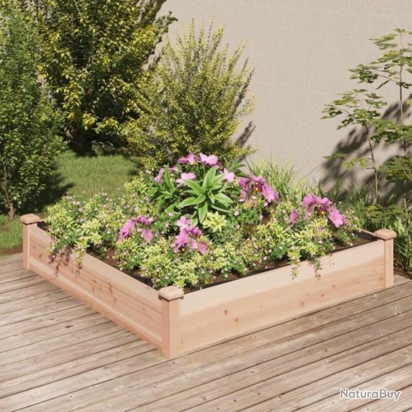 Lit surlev de jardin doublure 120x120x25 cm bois massif sapin