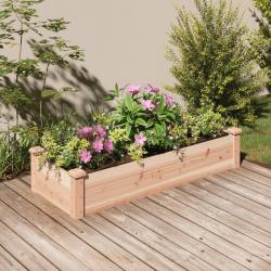 Lit surélevé de jardin doublure 120x45x25 cm bois massif sapin alsavelo