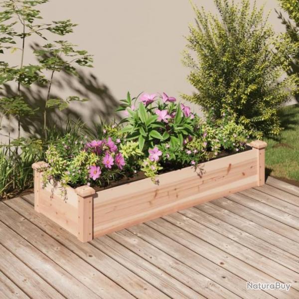 Lit surlev de jardin doublure 120x45x25 cm bois massif sapin