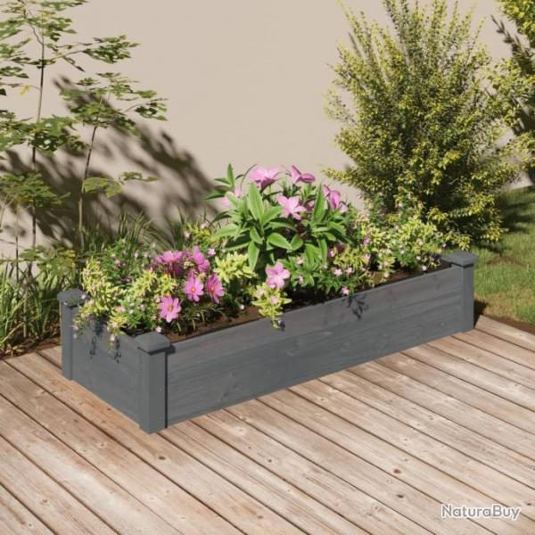 Lit surlev de jardin doublure 120x45x25 cm bois massif sapin