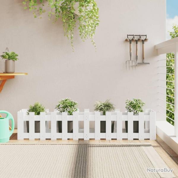 Lit surlev de jardin design de clture 150x30x30cm pin massif alsavelo