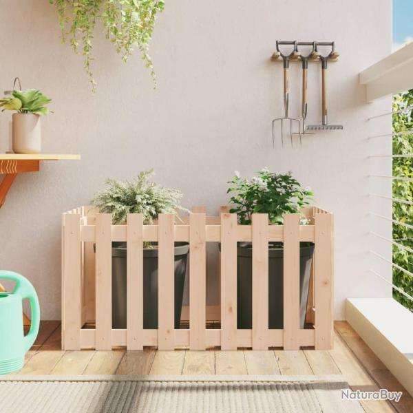 Lit surlev de jardin design de clture 100x50x50cm pin massif alsavelo