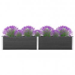 Lit surélevé de jardin 200x50x54 cm WPC Gris alsavelo