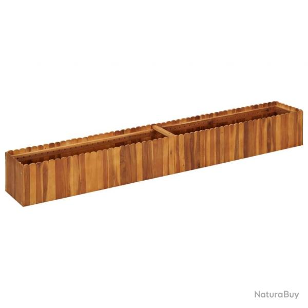 Lit surlev de jardin 200x30x25 cm Bois massif d'acacia alsavelo