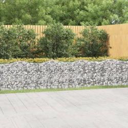 Lit surélevé à gabions arqué 800x100x100 cm Fer galvanisé alsavelo