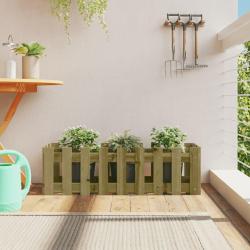 Lit surélevé de jardin design de clôture bois de pin imprégné alsavelo