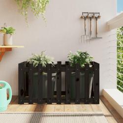 Lit surélevé de jardin design de clôture 100x50x50cm pin massif alsavelo
