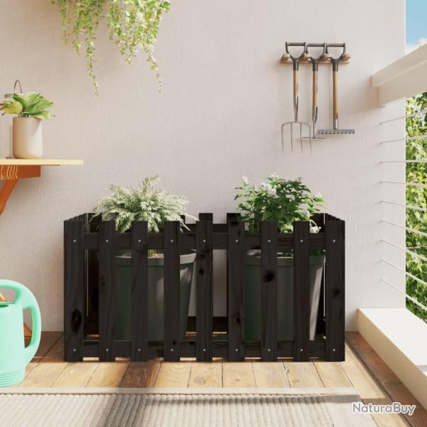 Lit surlev de jardin design de clture 100x50x50cm pin massif alsavelo