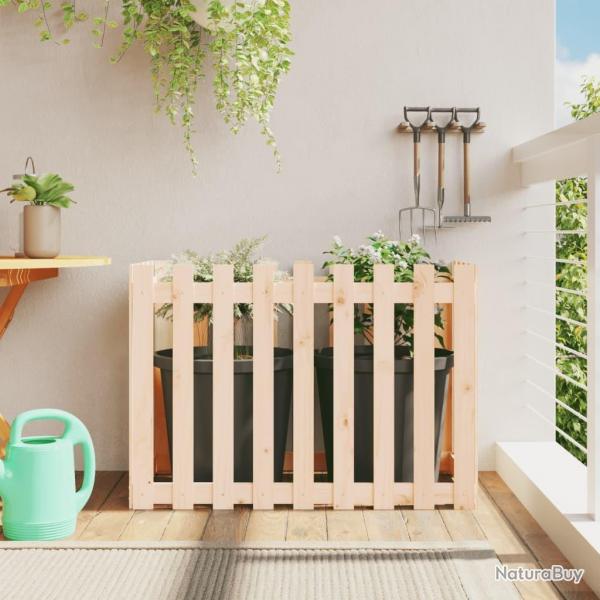 Lit surlev de jardin design de clture 100x50x70cm pin massif alsavelo