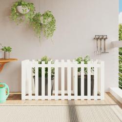 Lit surélevé de jardin design de clôture 150x50x70cm pin massif alsavelo