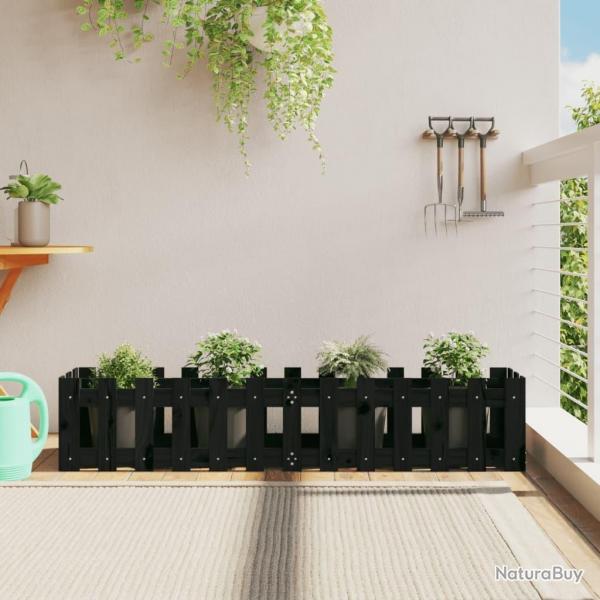 Lit surlev de jardin design de clture 150x30x30cm pin massif alsavelo