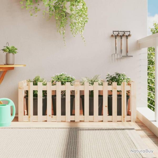 Lit surlev de jardin design de clture 150x50x50cm pin massif alsavelo