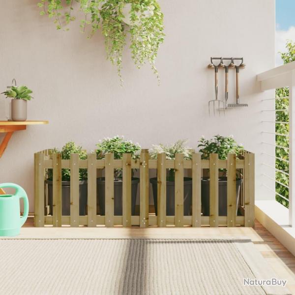Lit surlev de jardin design de clture bois de pin imprgn alsavelo