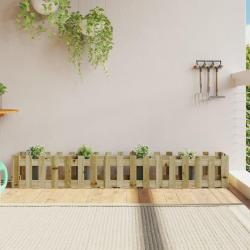 Lit surélevé de jardin design de clôture bois de pin imprégné alsavelo