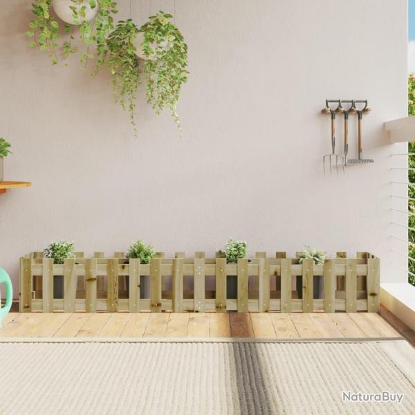 Lit surlev de jardin design de clture bois de pin imprgn alsavelo