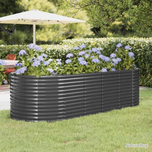 Lit surlev de jardin Acier enduit de poudre Anthracite