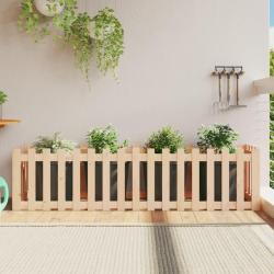 Lit surélevé de jardin design de clôture 200x50x50cm pin massif alsavelo