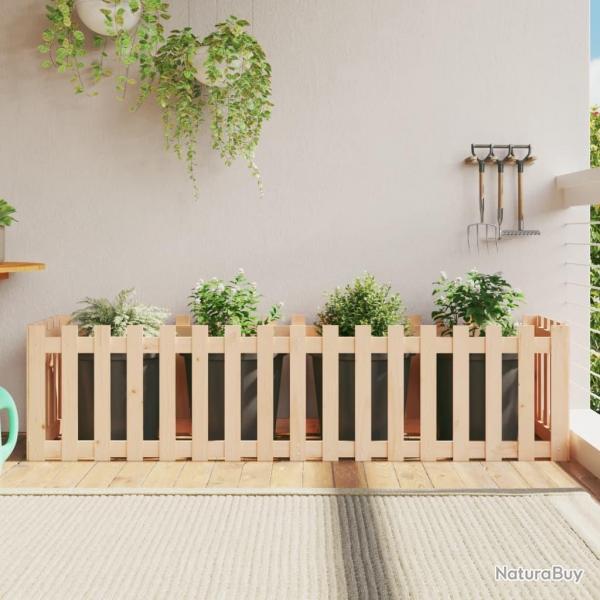 Lit surlev de jardin design de clture 200x50x50cm pin massif alsavelo