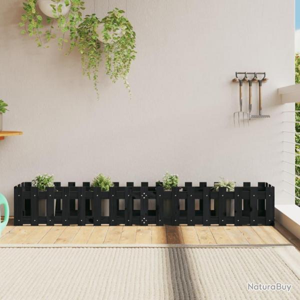 Lit surlev de jardin design de clture 200x30x30cm pin massif alsavelo