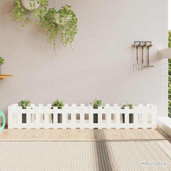 Lit surlev de jardin design de clture 200x30x30cm pin massif alsavelo