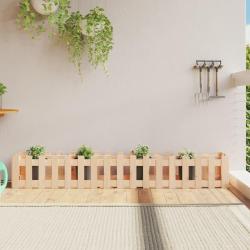 Lit surélevé de jardin design de clôture 200x30x30cm pin massif alsavelo