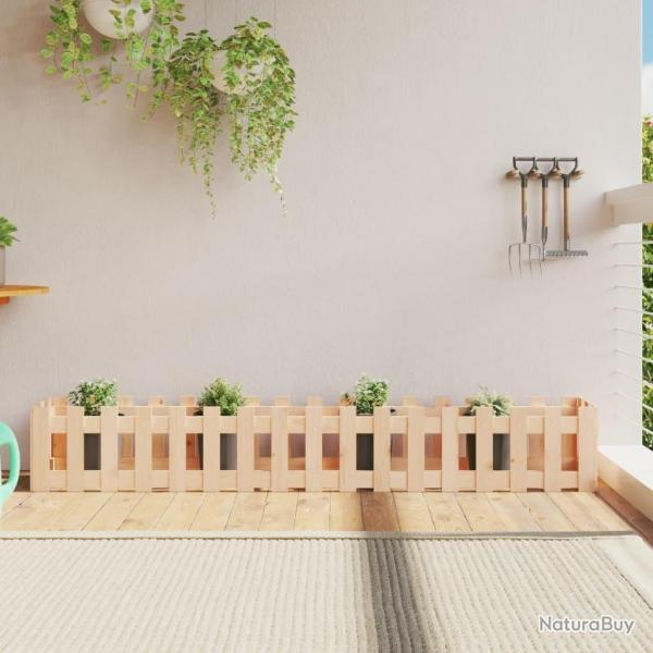 Lit surlev de jardin design de clture 200x30x30cm pin massif alsavelo