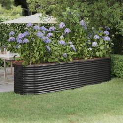 Lit surélevé de jardin Acier enduit de poudre Anthracite alsavelo