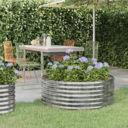 Lit surélevé de jardin Acier enduit de poudre Argenté alsavelo