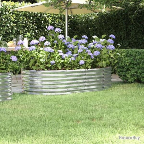 Lit surlev de jardin Acier enduit de poudre Argent