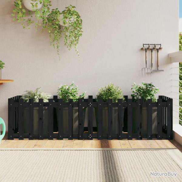 Lit surlev de jardin design de clture 200x50x50cm pin massif alsavelo