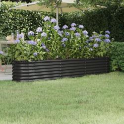 Lit surélevé de jardin Acier enduit de poudre Anthracite alsavelo